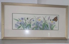 Original Watercolor Painting By Joanne Horton Artist Framed Art Floral Landscape