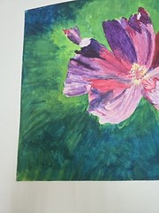 Watercolour Painting on Cardboard – Flower – Size 60cmx50cm by KÜHHIRT 2001 – No Frame