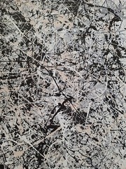 Original Abstract Action Painting jackson pollock style unstretched 36×41 Canvas