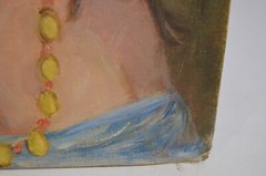 Vintage Gypsy Art Painting on Board Original Signed MCM Art by Nia Dondo