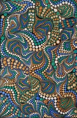 Original Abstract Golden Blue artwork Psychedelic Trippy art Sacred Geometry art