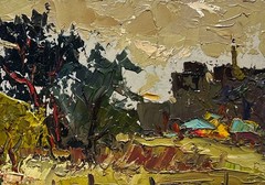 Oil Painting Ducks In The Lake O. Ivanyuk Landscape Unframed Original nAAA3959
