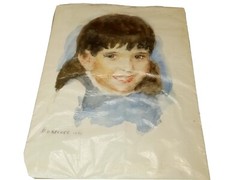H D BECKER AMERICAN ARTIST 1914-1995 ORIGINAL SWEET BOY PORTRAIT PAINTING SIGNED