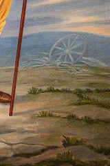 Patriotic Americana Large Framed Antique Oil Painting World War I Soldier Flag
