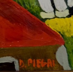 Original Oil framed signed by Daniela Piegai Argentina