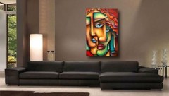 Art figurative Modern portrait painting „Mixed Emotions“ Mix Lang Original a