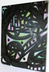 BRUNO NATALIO VAGO SPRAY PAINTING CANVAS SIGNED POP ART ABSTRACT GRAFFITI MIAMI