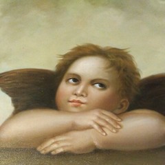 Raphael , Two Cherubs, 20″ x 24″, hand painted repro