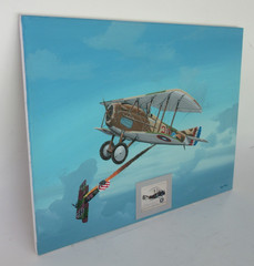 Raymond Waddey Painting WW1 SPAD XIII Smith IV, Arthur Raymond Brooks, 18″x24″