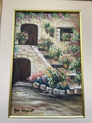 MARA SANGUINETI Original SIGNED Oil Painting Frame Is 18” x 14”