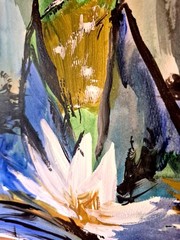 Original Acrylic 11×14 Abstract Animal Painting Signed Whimsical Wall Art P187