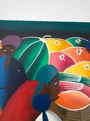 HAITI ORIGINAL OIL PAINTING HAITIAN ART ARTIST ABEL SIGNED Marketplace 20 x 24″
