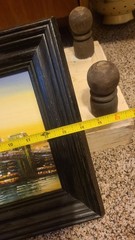 NYC WTC World Trade Center Twin Towers Oil Painting on Canvas Signed M. Austin