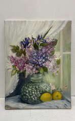 Rose Thompson Oil Painting Lot 3 Seascape Floral Still Life Original Signed