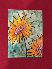 ACEO Original Artwork – mix media-Original Signed Art -mini Artwork