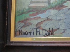 NAOMI DAHL PAINTING 1950’S AMERICAN REGIONALISM URBAN MODERNISM Wpa Style CITY