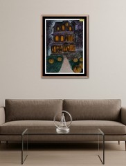 Digital download Painting Original „Halloween House“ In 4 different sizes