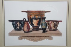 2 Henry Moses Neoclassical Greek Etruscan Pottery Urn Engraving Prints 28″