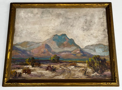 Harry Craig Smith (b.1882-) „Early California Landscape“ Oil Painting on Canvas