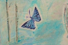 Danish artist. Mixed media on canvas. Abstract composition. 21st C.