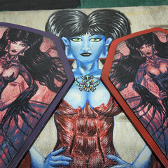 1 original 2 prints horror pinup girl art zombie girl meat dress hooks tattoo