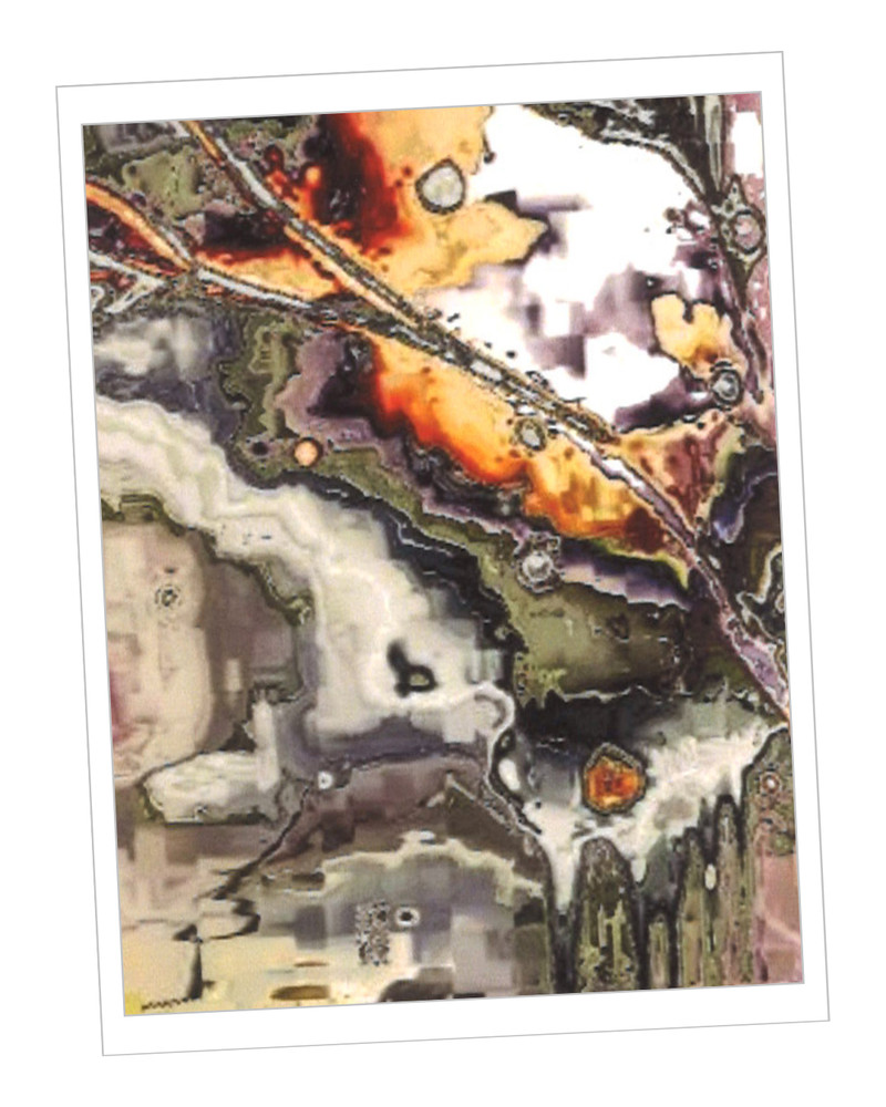 Mitak Artist Signed ACEO Miniature Art Print Abstract Collage 2.5″ x 3.5″ Inches