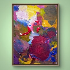 PORTIA Original Abstract Expressionist Colour 2 13x18cm Canvas Painting Tasmania