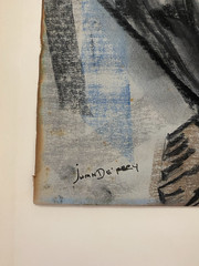 Juan De’Prey Signed Charcoal & Wash Figural Mixed Media 11.5×30 Puerto Rican Art