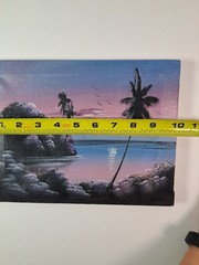Beautiful Night Tropical Beach Painting On Handmade Canvas