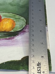 Still Life Painting-Fruit Oil Painting on Paper Board, 12” X 9”