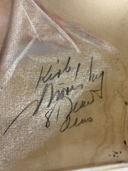 Vintage Original Portrait Of Young Woman in Pastel Crayon Signed, Dated 1981