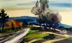Watercolor Painting Journey Gramm S. Unframed Original Home Decor Art nAAA2657