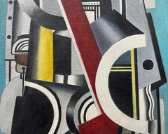 Fernand Leger painting on long canvas- Cubist painting