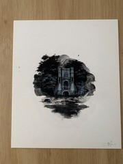 Candice Tripp original art Houses of Horror series IT sewer painting Pennywise