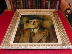 [ART 20th] Portrait of Leon Frapie Goncourt Prize 1904 by Lilas Bug HST Cubist