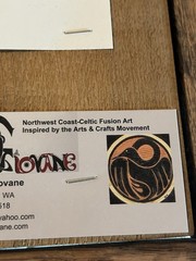 Gary Giovane Painting on Cedar The Four Guardians Washington Fusion Artist