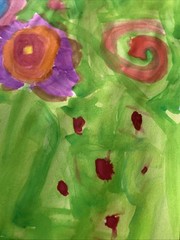 Doggie Hill Original Watercolor OOAK Color Animal Cute Dog