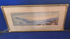 Continental Watercolour C 1827/37 Signed Moia in original Gesso Frame
