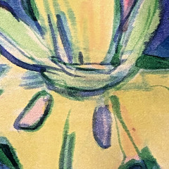 Fairy Silk Art Handpaint Signed Banner Waldorf 15×19 Flower Fantasy One of KIind