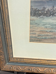 Original Signed Chas Charles Schatzlein Watercolor Grand Teton Charles Russell