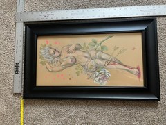Relmartist / Relm Unknown Title 3 on paper frame Original drawing/acrylics BEE
