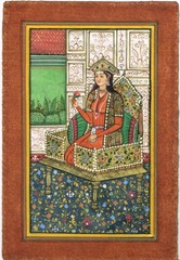 Empress Mumtaz Mahal Portrait Hand Miniature Painting On Paper 4.75×7 Inches