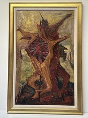 Mid Century Painting Abstract Expressionism Expressionist Cubist Still Life