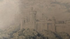 Charles Knight, British, 1901-1990, “Arundle Castle,” 7×10”