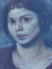 ANTIQUE PORTRAIT PAINTING WOMAN FEMALE MODEL EJNAR EINAR HANSEN FAMOUS LISTED