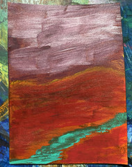 ACEO art card “Dreamscape” Original Abstract Acrylic Painting Signed