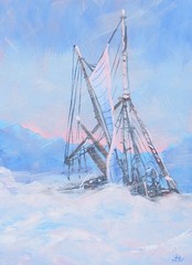 ACEO Print, Endurance History Ship Nautical Antarctic Shipwreck, 2.5″ x 3.5″