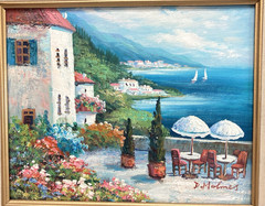 Debora Holmes Home Decore 8X10″ Oil Painting On Canvas Coastal Seaport