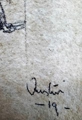 Robert AUSTIN (1895-1973) Original DRAWING in Graphite Museum FRAMED dated 1919