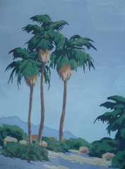 WORDEN BETHELL, LISTED EARLY CALIFORNIA CALIF SILKSCREEN DESERT PLEIN AIR PRINT